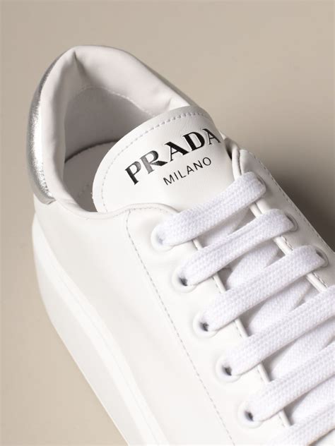 prada white high top sneakers